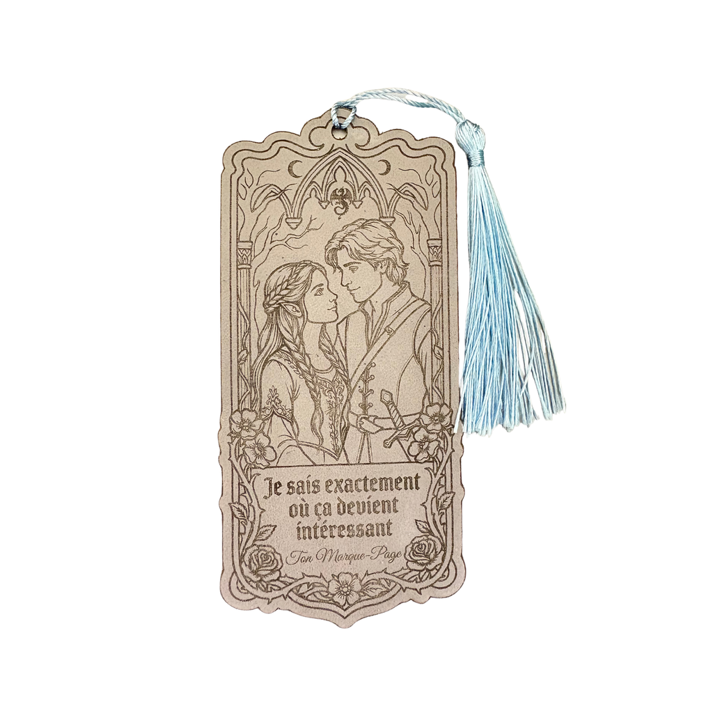 Marque page en cuir style fantaisy