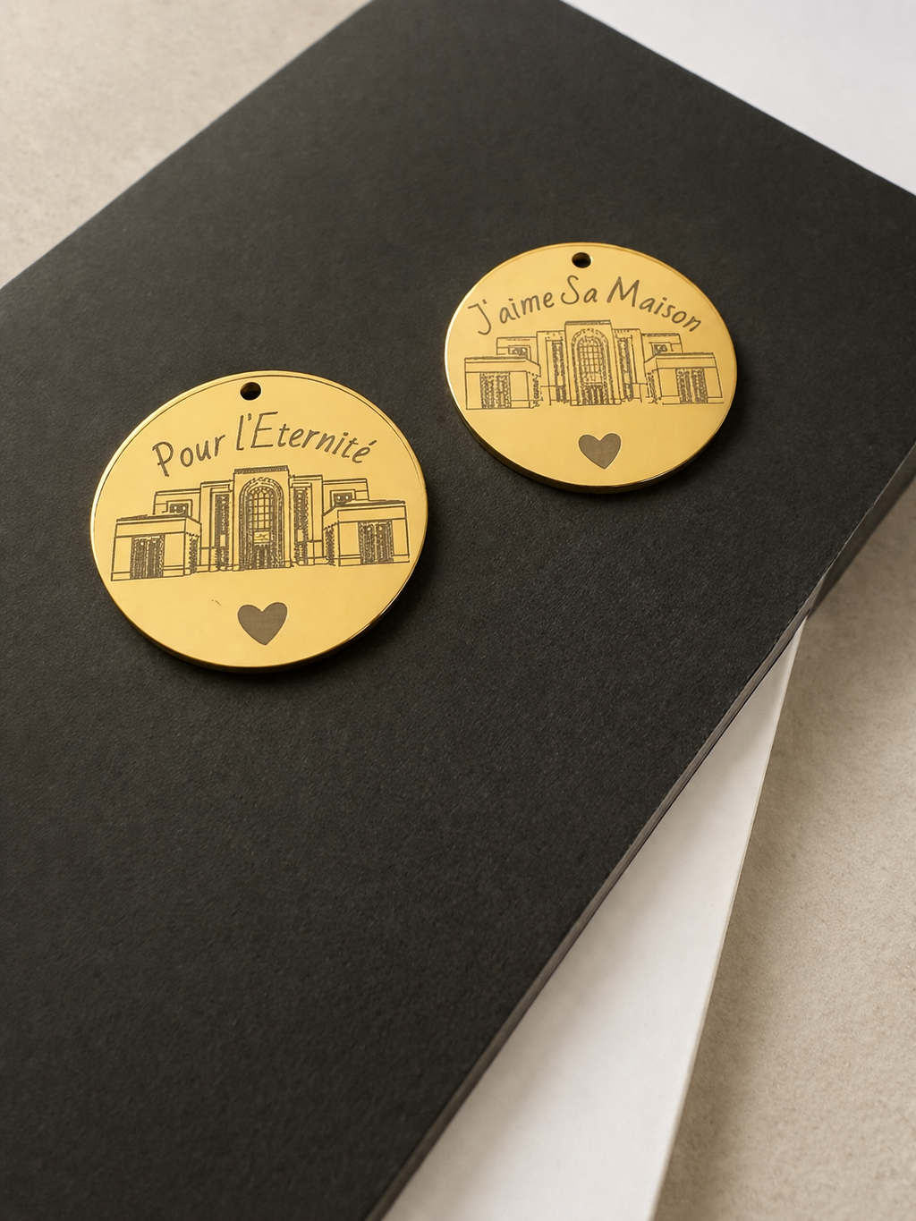 Pendentif Temple Doré — "Pour l'Éternité"